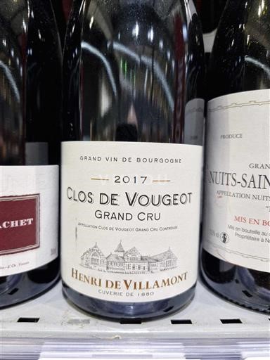 Bourgogne Clos-de-vougeot Grand Cru Henri de Villamont 2017