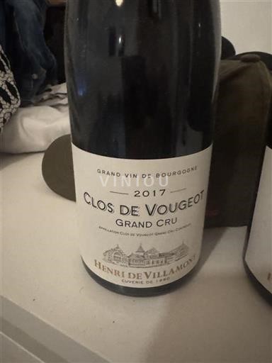 Borgoña Clos-de-vougeot Grand Cru Henri de Villamont 2017