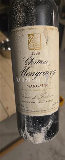 Bordeaux Margaux Château Mongravey de Tradition 1998