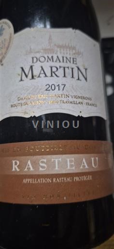 Údolí Rhôny Rasteau Domaine Martin 2017