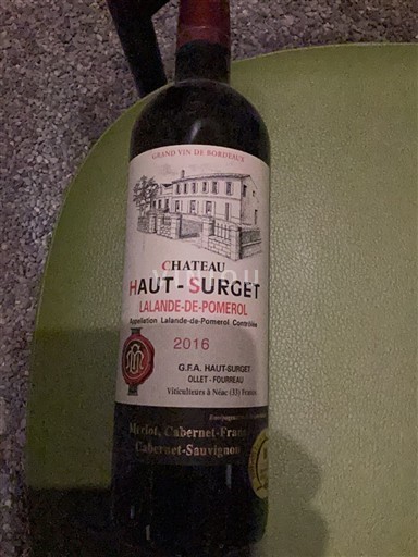 Bordeaux Lalande-de-pomerol Château Haut-Surget 2016
