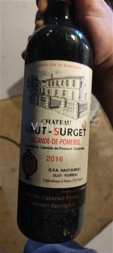 Bordeaux Lalande-de-Pomerol Château Haut-Surget 2016