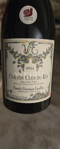 Borgoña Corton Grand Cru Franck & Véronique Escoffier Corton Clos du Roi 2022