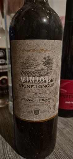 Burdeos Pessac-Léognan Comtesse de Vigne Longue 2014