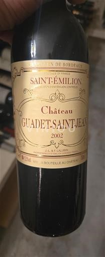 Burdeos Saint-Émilion Château Guadet-Saint-Jean 2002
