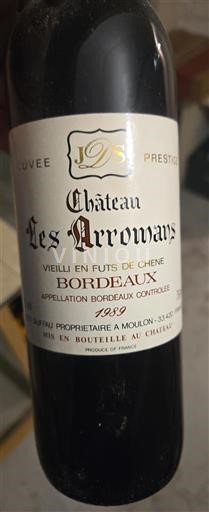Burdeos Bordeaux Château Les Arromans Prestige 1989