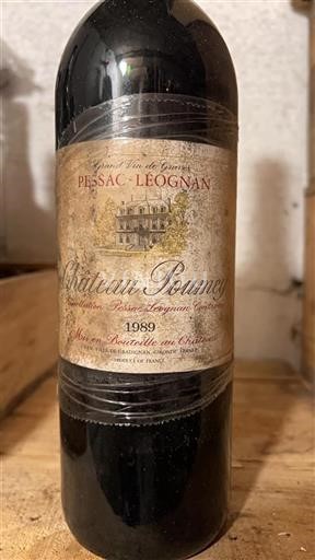Bordéus Pessac-Léognan Château Poumey 1989