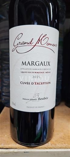 Vin Rouge sec Cuvée d'Exception Maison Johanes Boubée 2021 France Bordeaux Margaux AOC