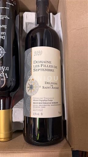 Languedoc-Roussillon Côtes de Thongue Domaine Les Filles de Septembre Delphine de Saint André 2020