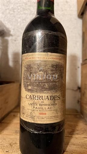 Bordeaux Pauillac Carruades de Lafite 1988