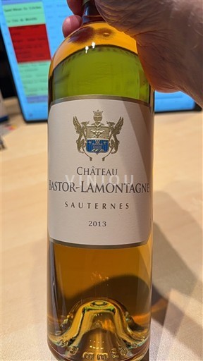 Bordeaux Sauternes Château Bastor-Lamontagne 2013