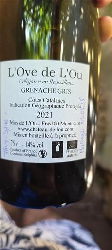Languedoc and Roussillon Côtes Catalanes Mas de L'Ou L'Ove de L'Ou 2021