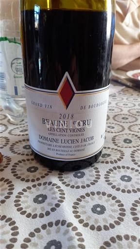 Bourgogne Ikke specificeret Premier Cru Domaine Lucien Jacob Les Cent Vignes 2018