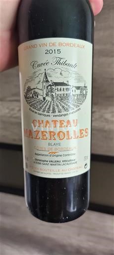 Bordeaux Blaye-Côtes-de-Bordeaux Château Mazerolles Thibault 2015