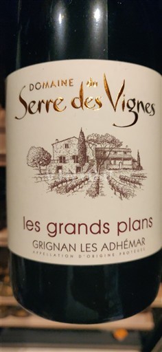 Rhône Valley Grignan-les-Adhémar Domaine Serre des Vignes Les Grands Plans 2021