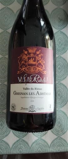 Valle del Rodano Grignan-les-adhémar Baron Escalin La Réale 2018