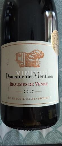 Rhônen laakso Beaumes de Venise Domaine Menthon 2017