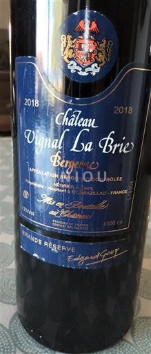 Zuidwest-Frankrijk Bergerac Château Vignal La Brie Grande Réserve 2018