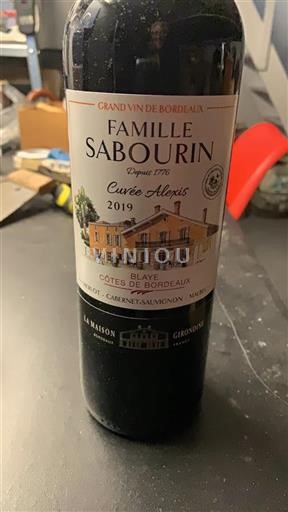 Bordeaux Blaye-Côtes-de-Bordeaux Famille Sabourin Alexis 2019