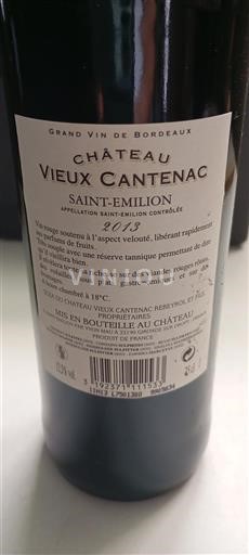 Burdeos Saint-Émilion Château Vieux Cantenac 2013