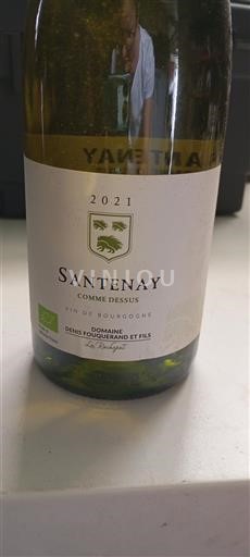Bourgogne Santenay Domaine Denis Fouquerand et Fils Comme Dessus 2021