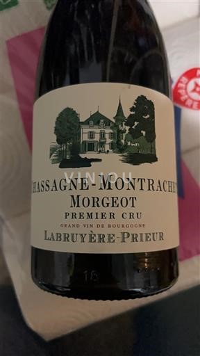 Burgundi Chassagne-Montrachet Premier Cru Labruyère-Prieur Morgeot Ei vuosikertaa