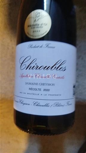 Beaujolais Chiroubles Domaine Cheysson 2022