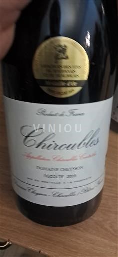 Beaujolais Chiroubles Domaine Cheysson 2022