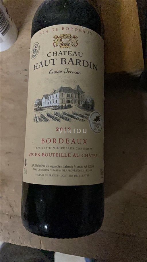 Bordeaux Château Haut Bardin Terroir 2019