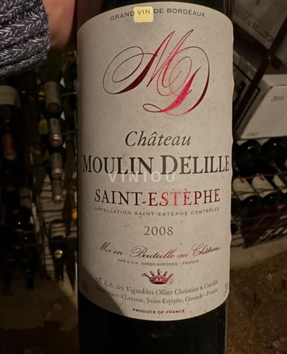 Burdeos Saint-Estèphe Château Moulin Delille 2008