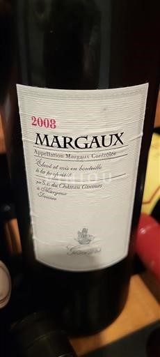 Bordeaux Margaux Grand Cru Château Cantenac Brown 2008