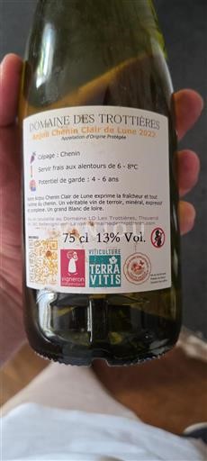 Loirevallei Anjou Domaine Des Trottières Chenin Clair de Lune 2022