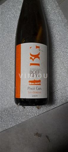 Alsasko Rulandské šedé Grand Cru Domaine Bott Geyl Les Éléments 2009