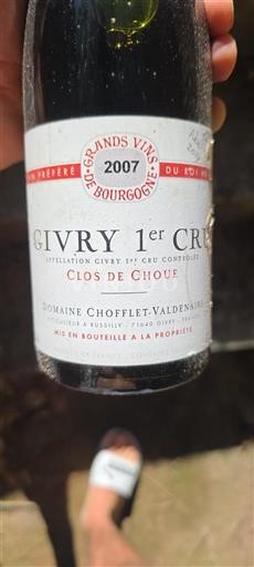 Bourgogne Ikke specificeret Premier Cru Domaine Chofflet-Valdenaire Clos de Choue 2007