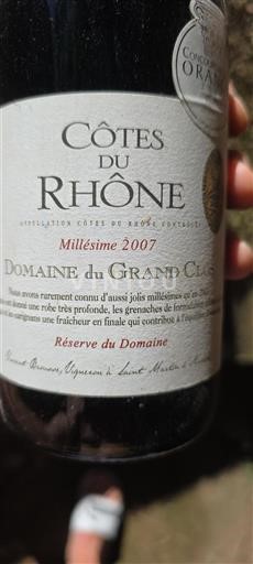 Thung lũng Rhône Côtes-du-rhône Domaine Grand Clos Réserve du Domaine 2007