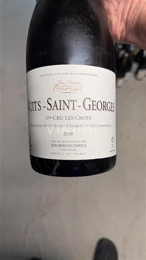 Borgoña Nuits-Saint-Georges Premier Cru Jean-François Chapelle 1er Cru Les Crots 2019