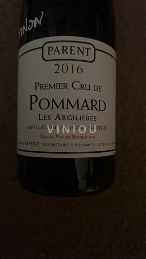 Burgundsko Pommard Premier Cru Parent Les Argillières 2016