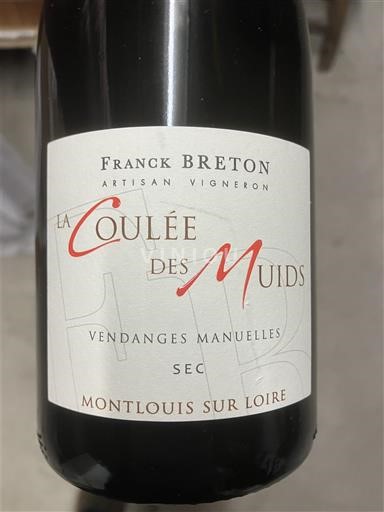 Thung lũng sông Loire Montlouis-sur-Loire Franck Breton La Coulée des Muids 2023