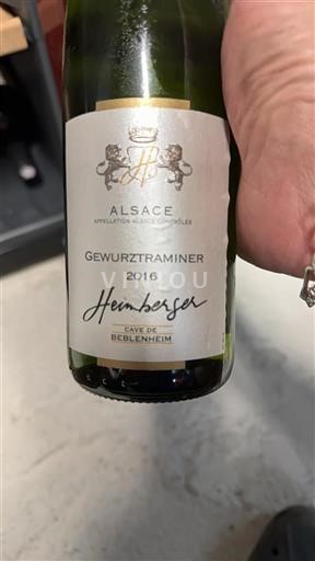 Alsace Grand Cru Cave de Beblenheim Heimberger 2016