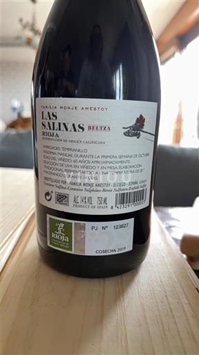 Rioja Familia Monje Amestoy Las Salinas Beltza 2019