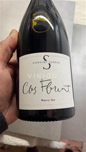 Roussillon Maury-kuiva Domaine SEMPER Clos Florent 2018