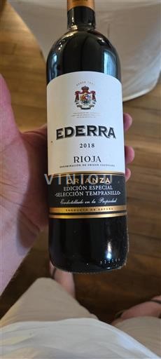 Rioja Ederra Edición Especial Selección Tempranillo 2018