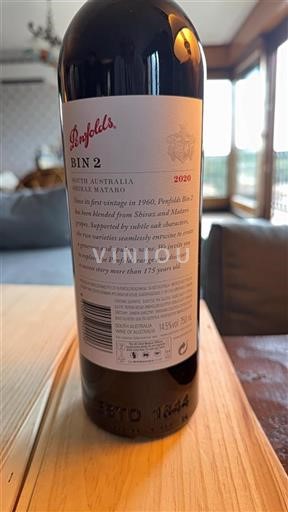 Vin Rouge sec BIN 2 Penfolds 2020 Australie Australie-Méridionale