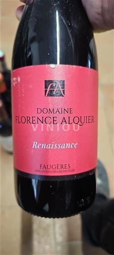Languedoc Faugères Domaine Florence Alquier Renaissance Icke årgångsbetecknad