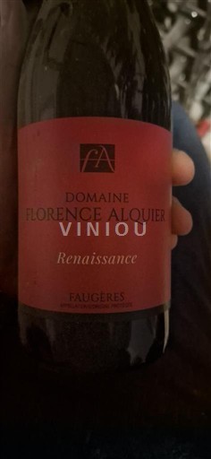 Languedoc Faugères Domaine Florence Alquier Renaissance 2019