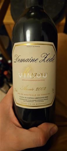 Bordéus Margaux Domaine Zédé 2002