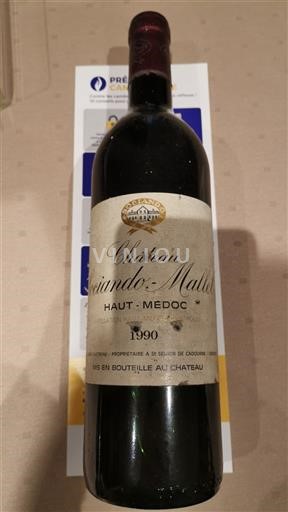 Burdeos Haut-Médoc Château Sociando-Mallet 1990