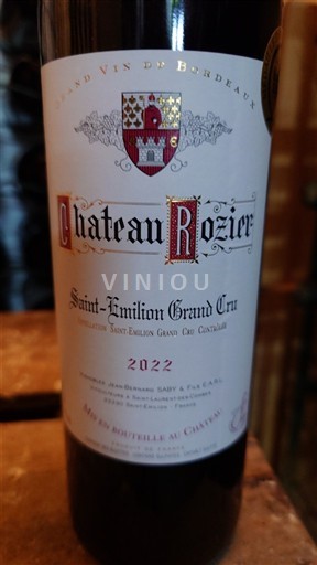 Bordeaux Saint-Émilion Grand Cru Château Rozier 2022