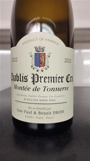 Bourgogne Chablis Premier Cru Jean-Paul & Benoît Droin Montée de Tonnerre 2022
