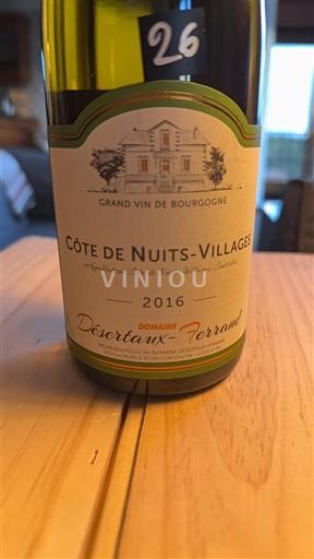 Borgogna Côte de Nuits Villages Domaine Désertaux-Ferrand 2016